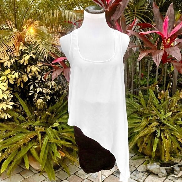 Bebe Asymmetrical Layered Draped Bandage Dress - Picture 2 of 9